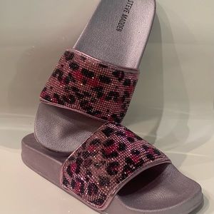 Steve Madden Kids rhinestone slide sandals